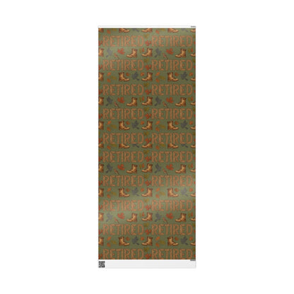 Retired Design Wall Art with Boots and Leaves Print