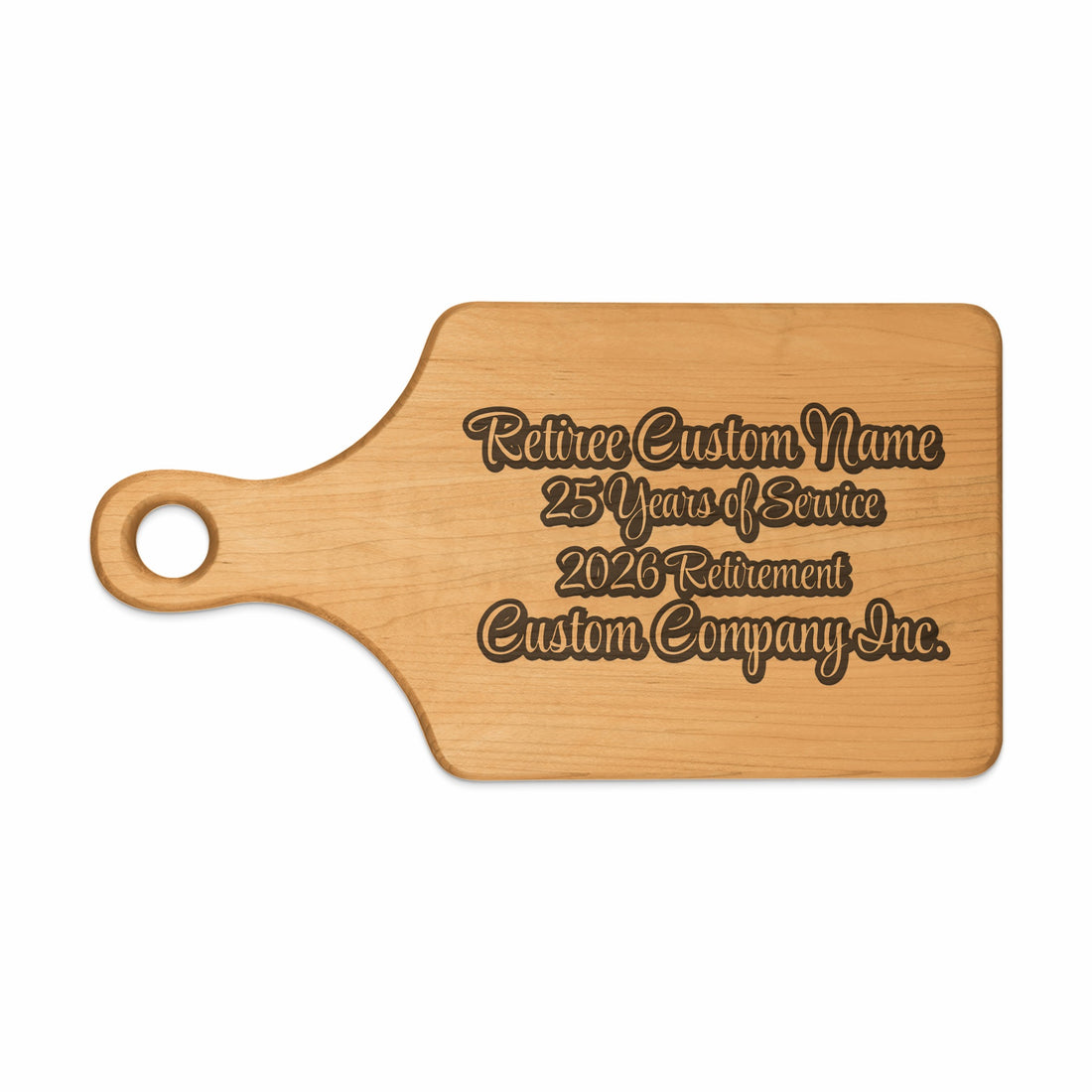 Retiree Custom Name 25 Years of Service Cutting Board