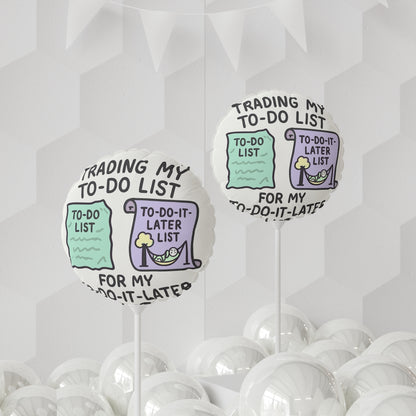 Trading My To Do List | For My To Do It Later List | Personalized Retirement Mylar Ballons 11in or 22in - Retiree Gifts Retirement Party