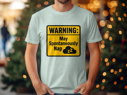 Warning May Spontaneously Nap Funny | A Caution | Retirement Personalized Soft Color Bella T-Shirts - Retiree Gifts Retirement Party