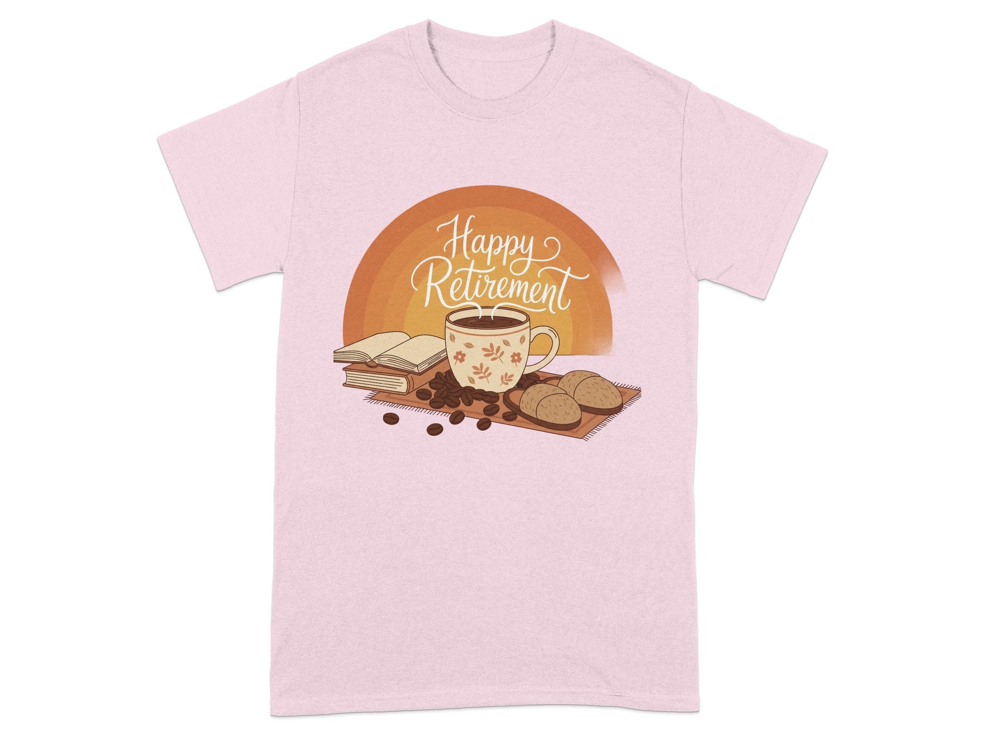 Happy Retirement Coffee Cookies Book Graphic T-Shirt