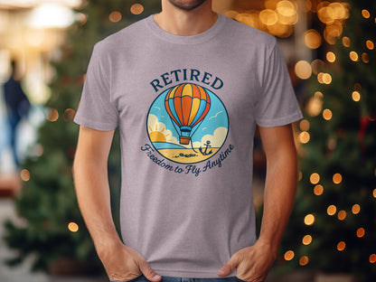 Retired Freedom to Fly Anytime | Ideal Retirement Gift | Soft Color Bella T-Shirts - Retiree Gifts Retirement Party