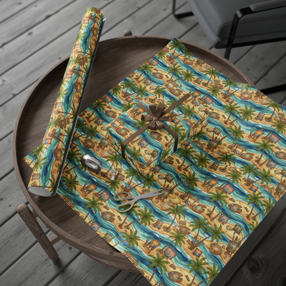 Vibrant Tropical Theme Wrapping Paper product