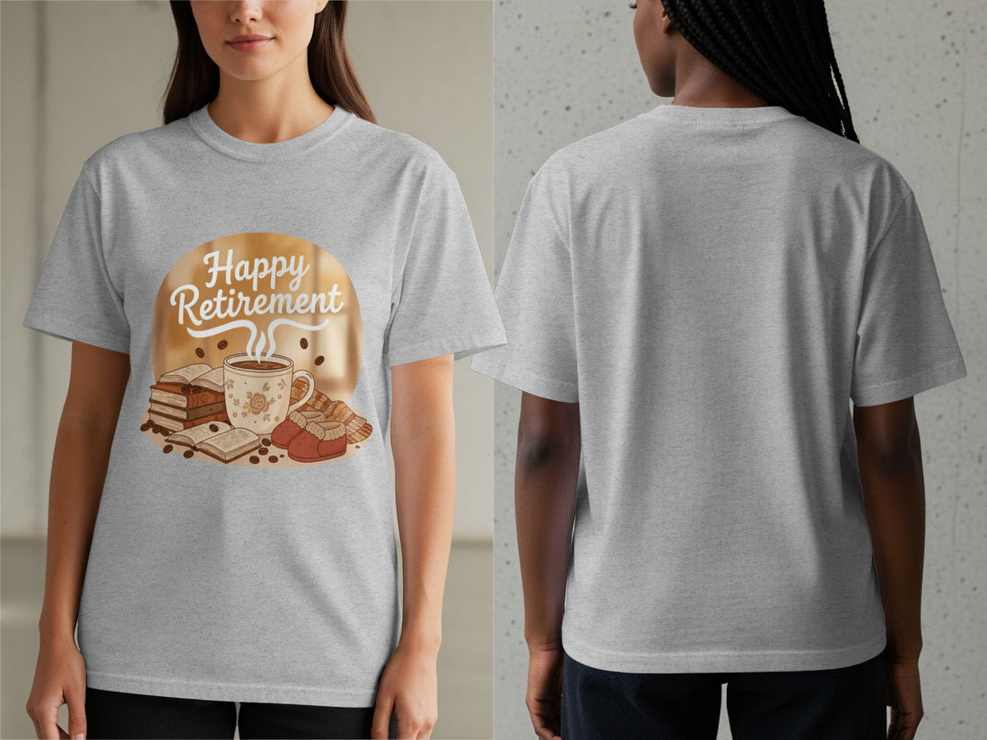 Happy Retirement Coffee Books and Snacks Shirt
