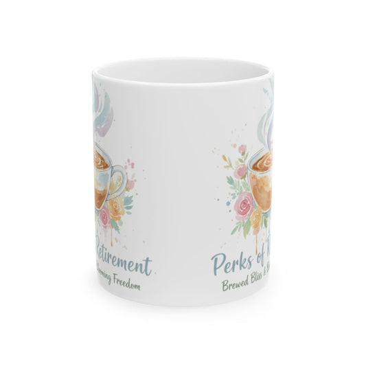 Perks of Retirement Brewed Bliss Cheers to Freedom Mug