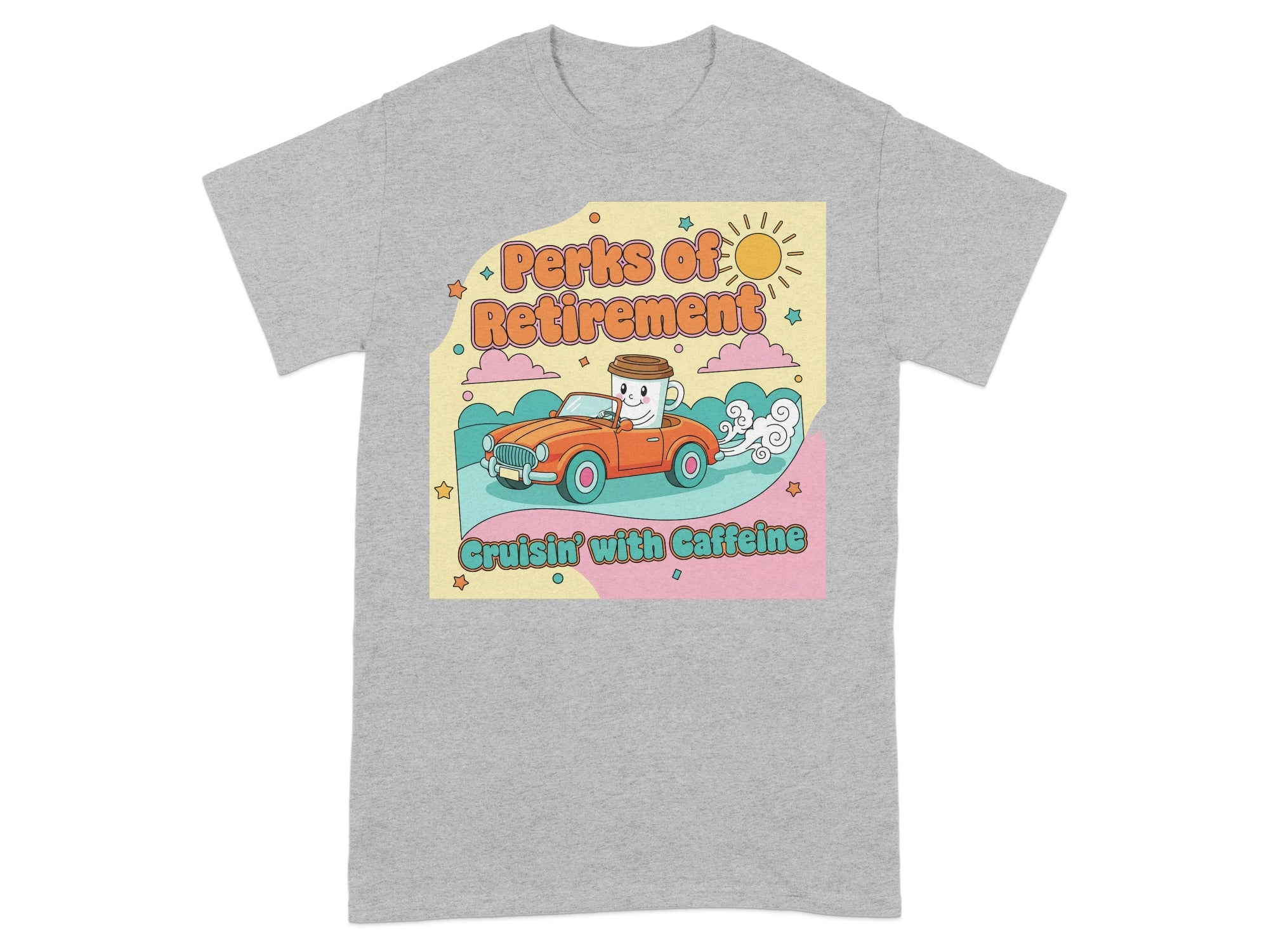 Perks of Retirement Cruisin with Caffeine T-shirt