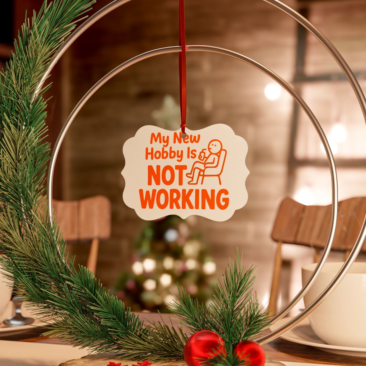 My New Hobby Is Not Working | Perfect Gift for Retirees Ornaments - Retiree Gifts Retirement Party