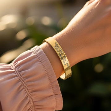 Inspirational Quote Engraved Gold Bracelet product