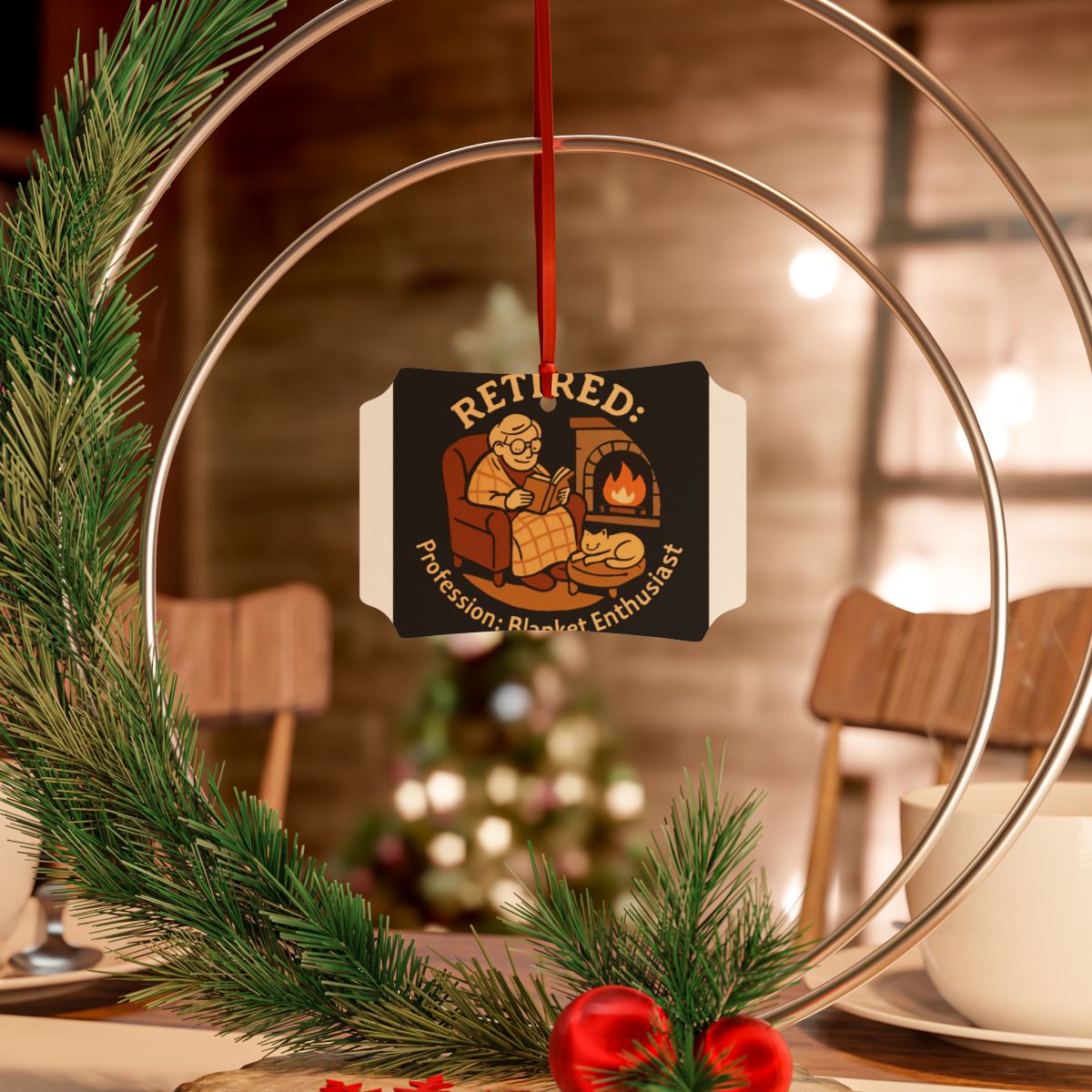 RETIRED Profession Blanket Enthusiast Ornaments | Warmth and Joy - Retiree Gifts Retirement Party