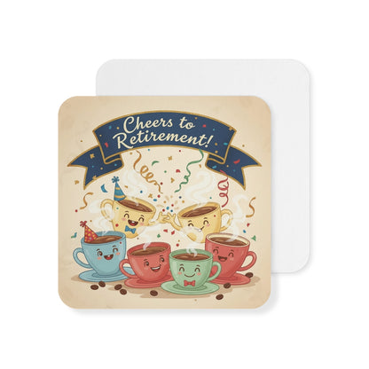 Cheers to Retirement Cute Coffee Cups Design