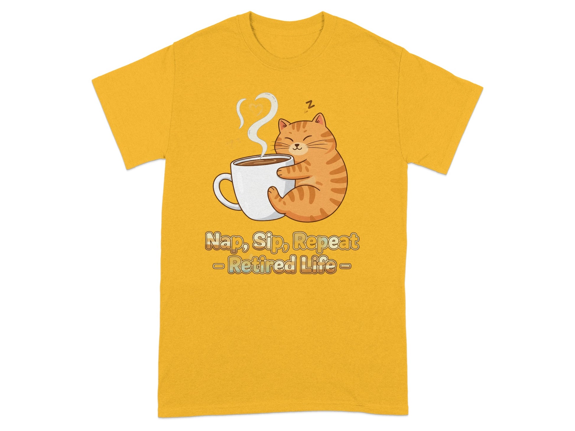 Nap Sip Repeat Retired Life Cat Lover T-shirt