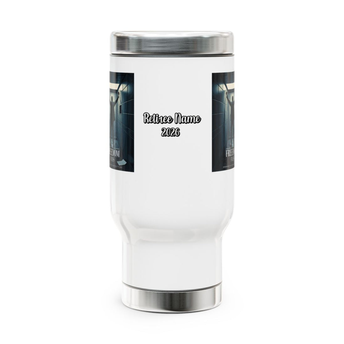 The Freedom Files | Freedom Was Only One Resignation Letter Away | 14oz Travel Mug - Retiree Gifts Retirement Party