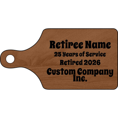 Retiree Name Custom Engraved Wooden Cutting Board