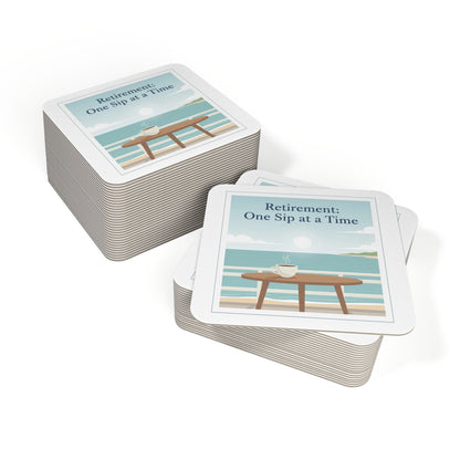 Retirement One Sip at a Time Drink Coasters
