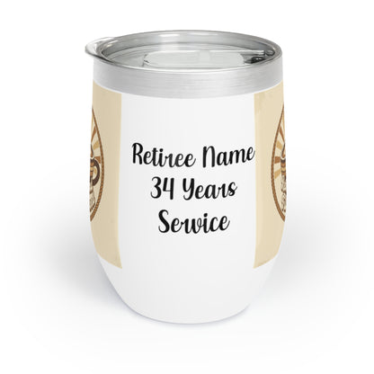 Retiree Name 34 Years Service Tumbler