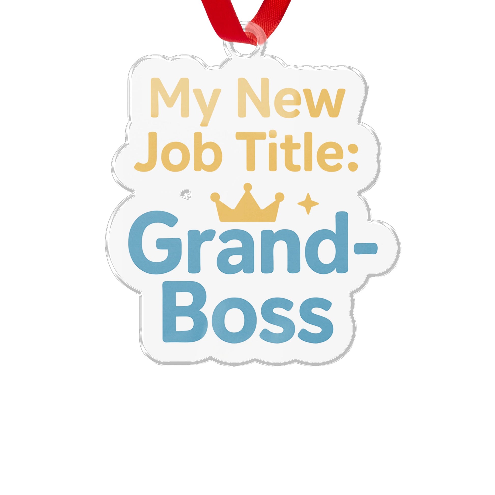 My New Job Title Grand-Boss Ornaments | Celebrate Retirement with Humor - Retiree Gifts Retirement Party