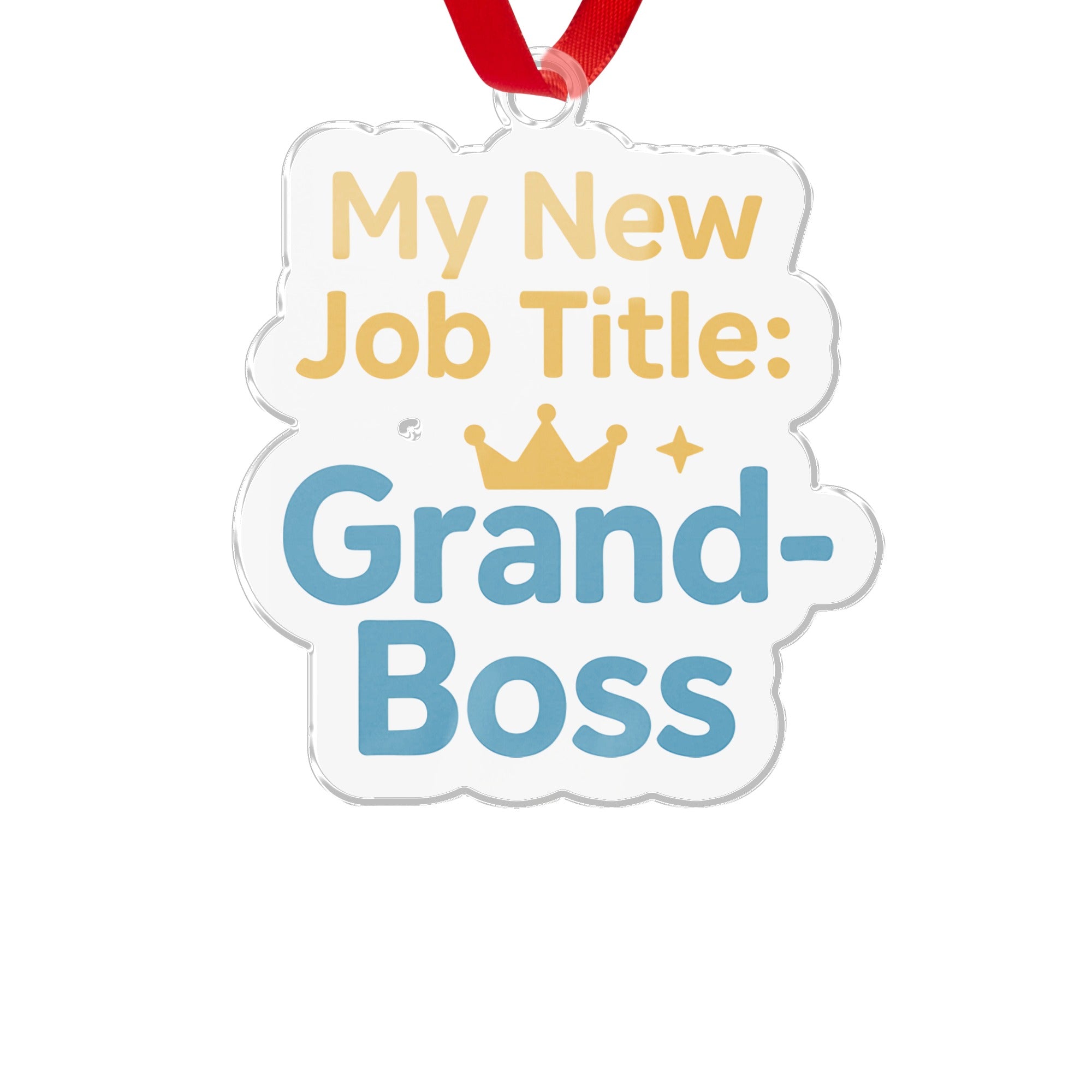 My New Job Title Grand-Boss Ornaments | Celebrate Retirement with Humor - Retiree Gifts Retirement Party