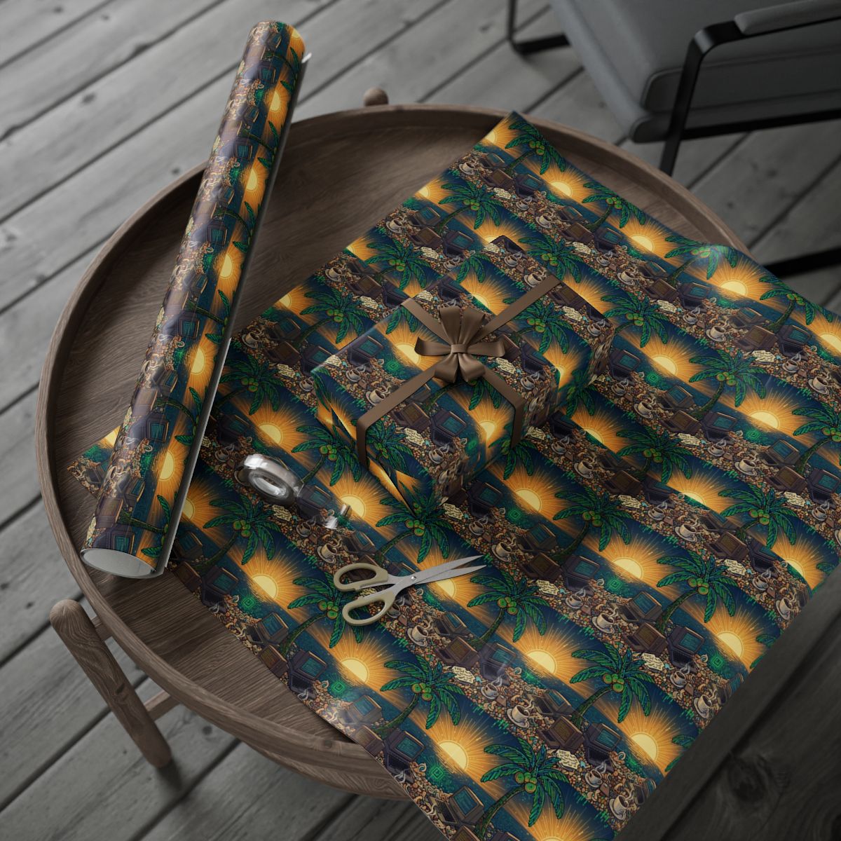 Retirement Gift – “Psychedelic Sunlit Beach De Wrapping Paper” - Retiree Gifts Retirement Party