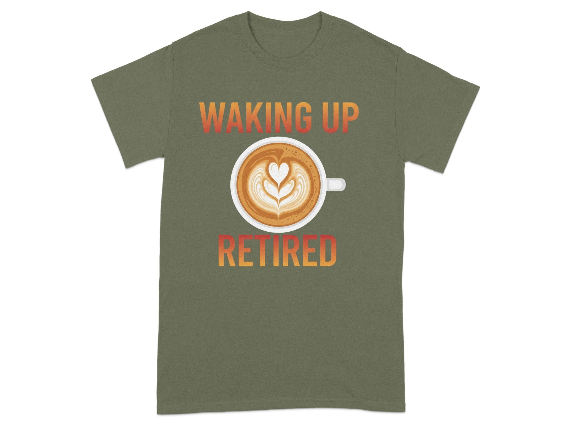 Waking Up Retired Coffee Design T-shirt