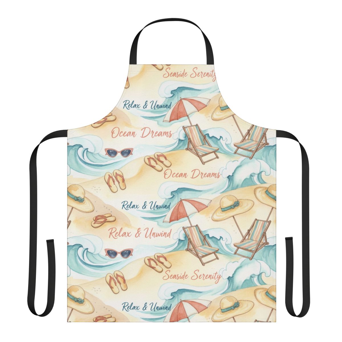 Seaside Serenity Beach Scene Relax Unwind Apron