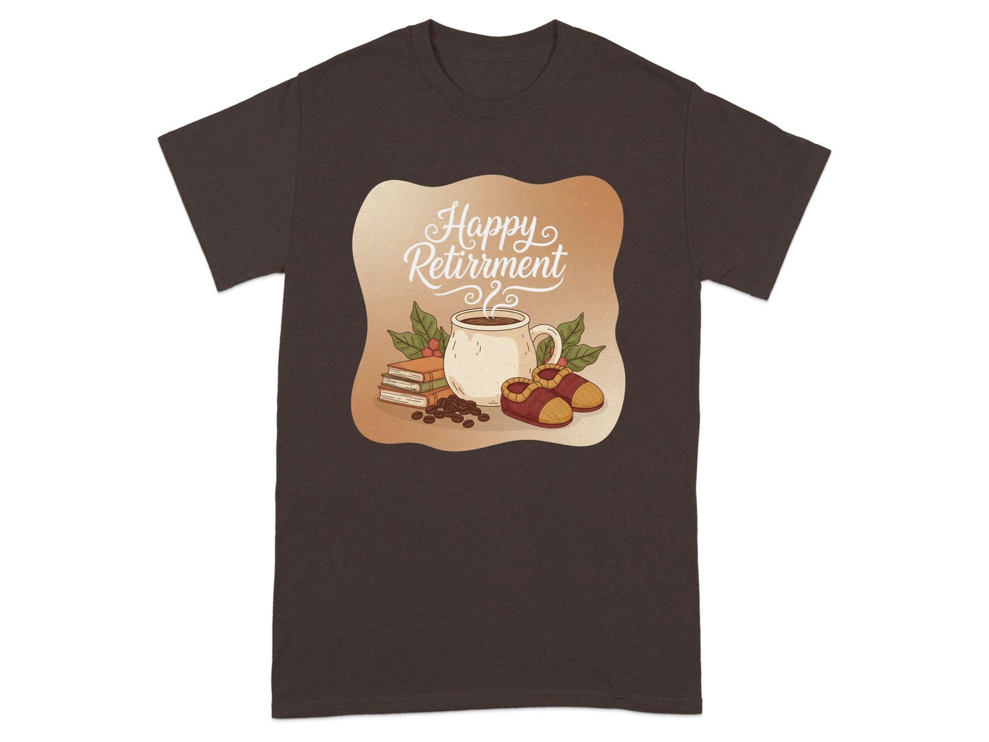 Happy Retirement with Coffee and Books T-Shirt
