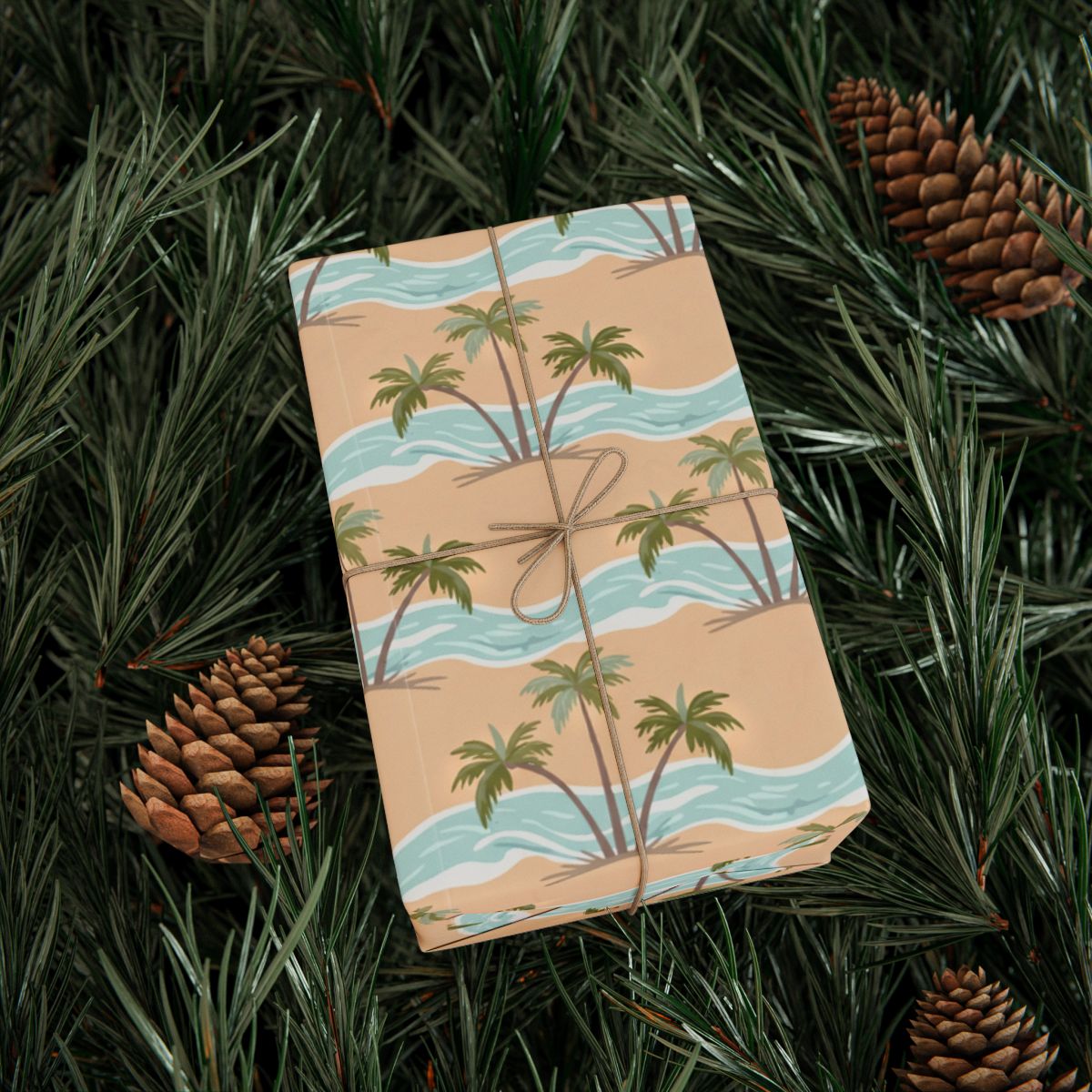 Retirement Gift – “Tropical Palm Tree And Ocean Waves Wallpaper” - Retiree Gifts Retirement Party