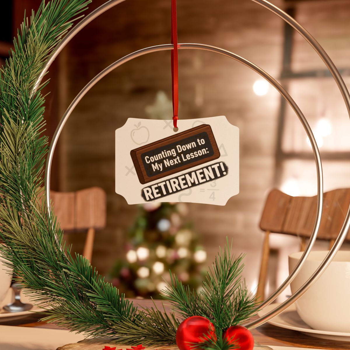 Counting Down to My Next Lesson Retirement | Retirement | Let's Celebrate the Long-Awaited Milestone With Custom Cur Ornaments - Retiree Gifts Retirement Party