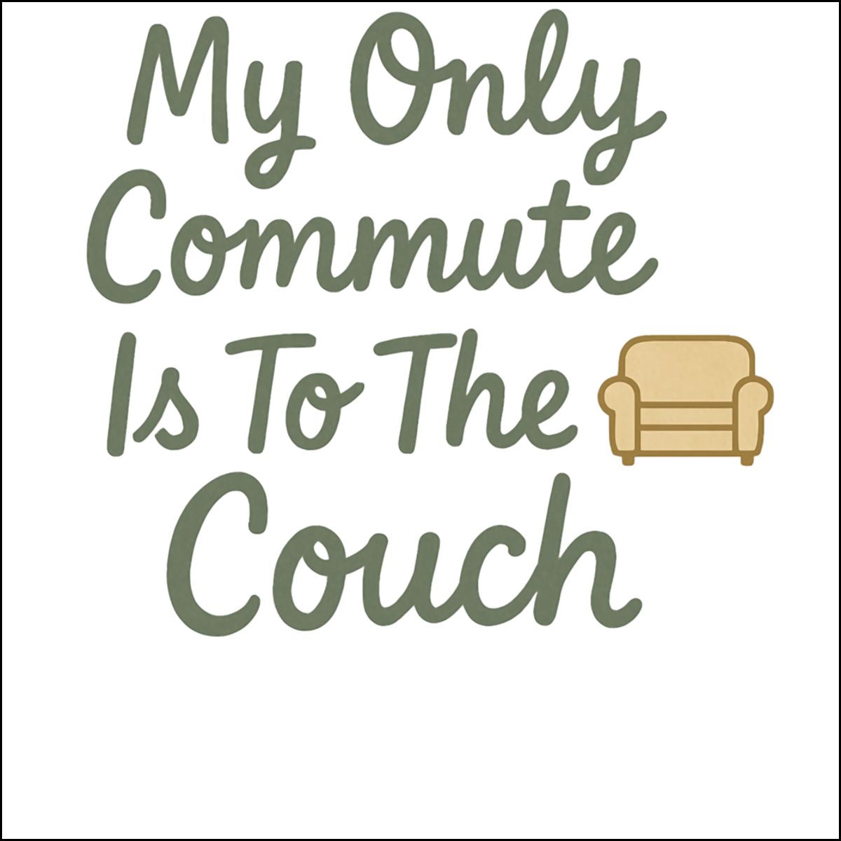 My Only Commute Is To The Couch Ornaments | Celebrate Retirement - Retiree Gifts Retirement Party