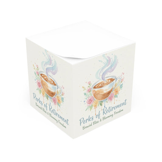 Perks of Retirement Box with Floral and Coffee Design
