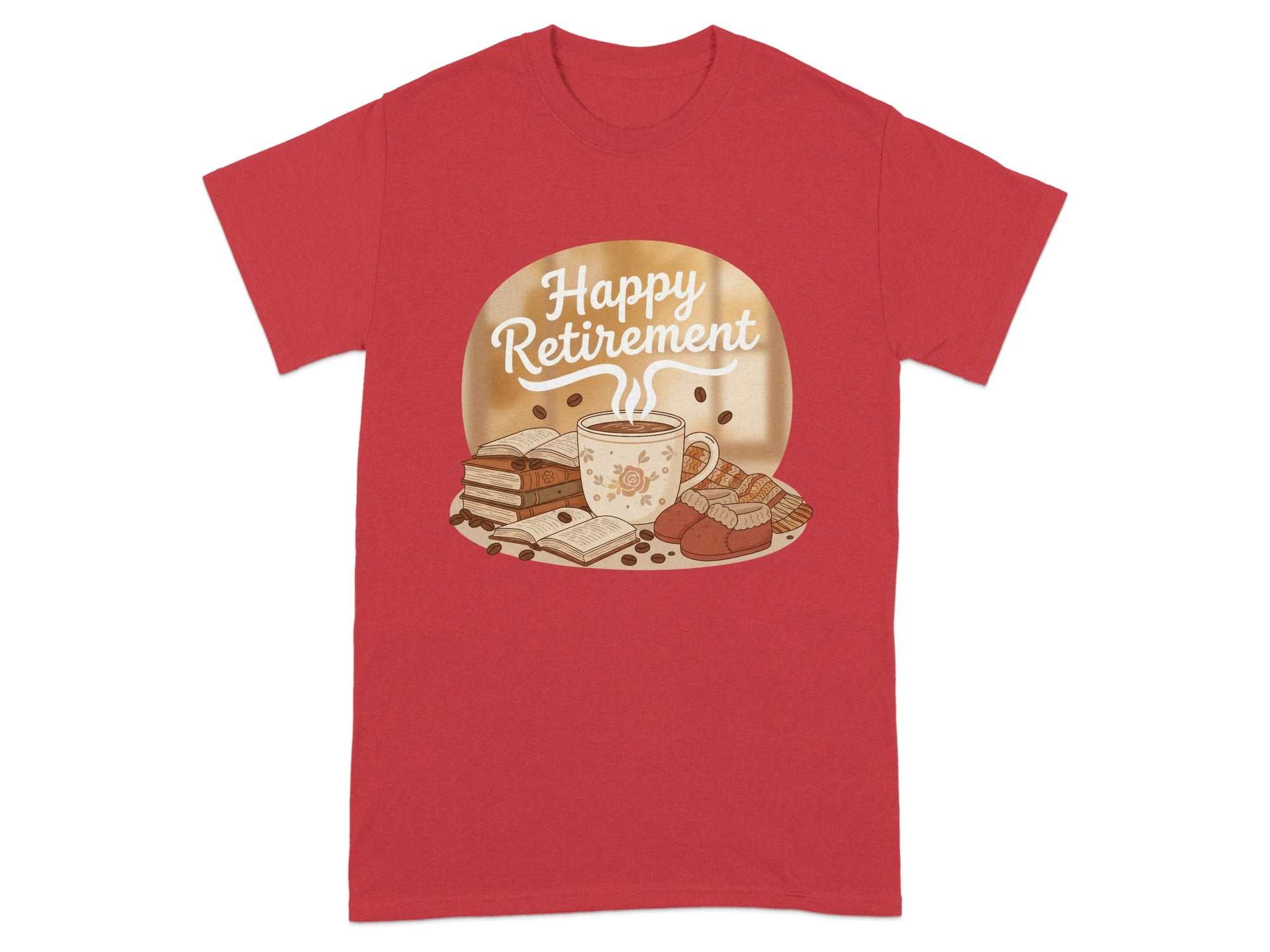 Happy Retirement Themed Red Tee Shirt