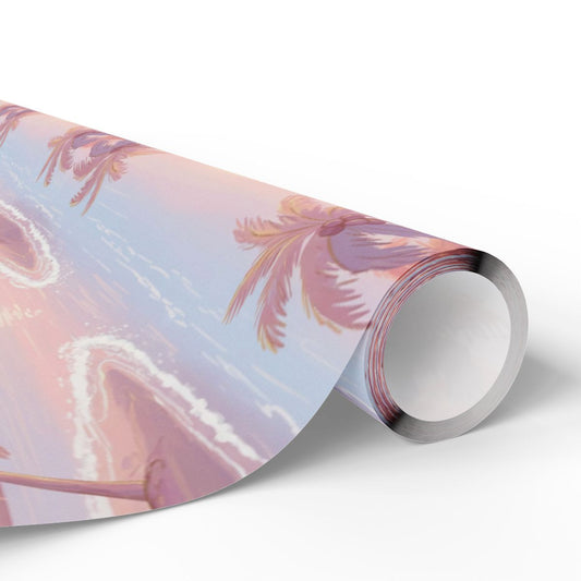 Sunset Beach Painting Wallpaper Roll Art product