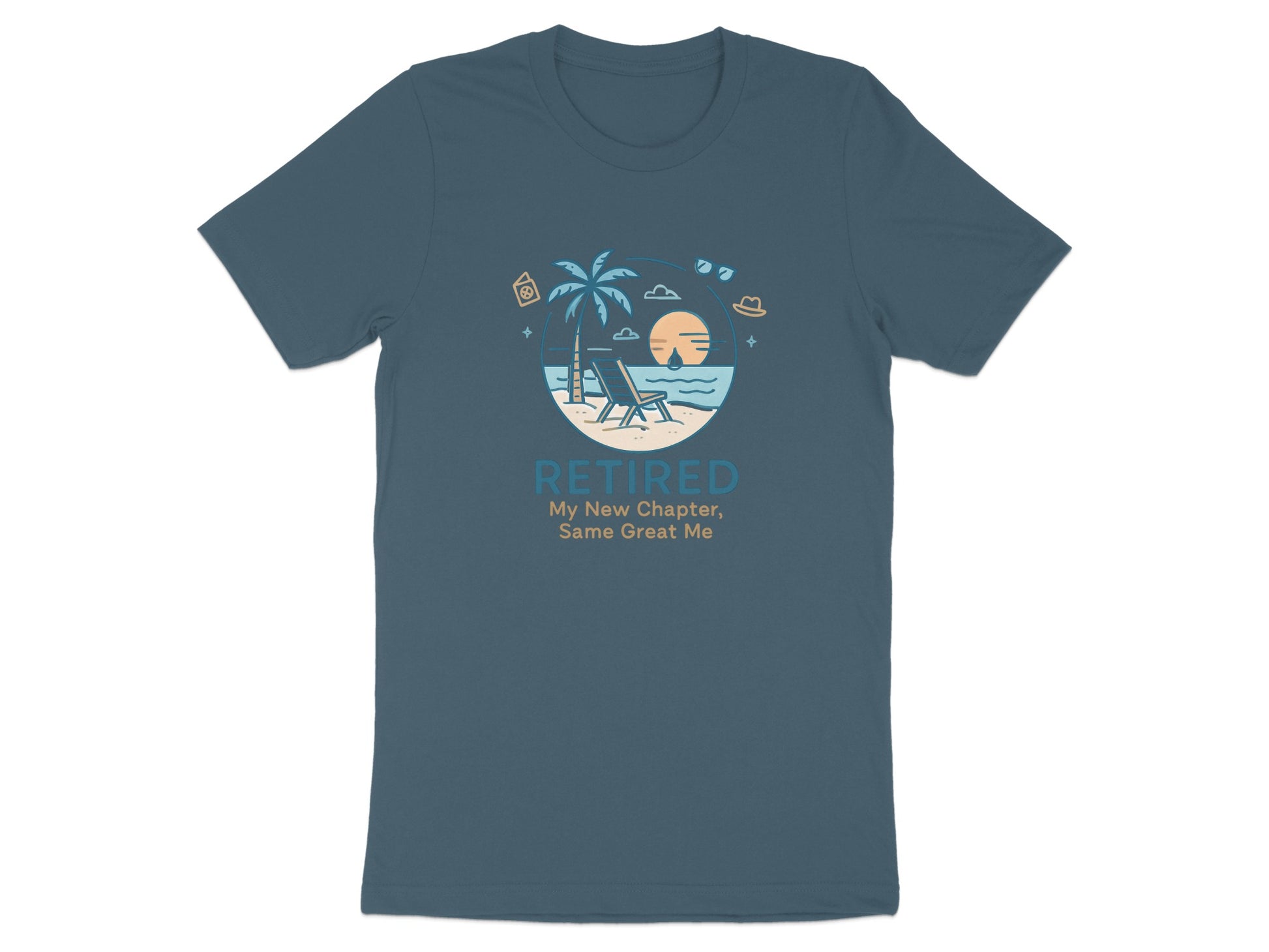 RETIRED My New Chapter Same Great Me | Dark Heather Color Bella T-Shirts - Retiree Gifts Retirement Party