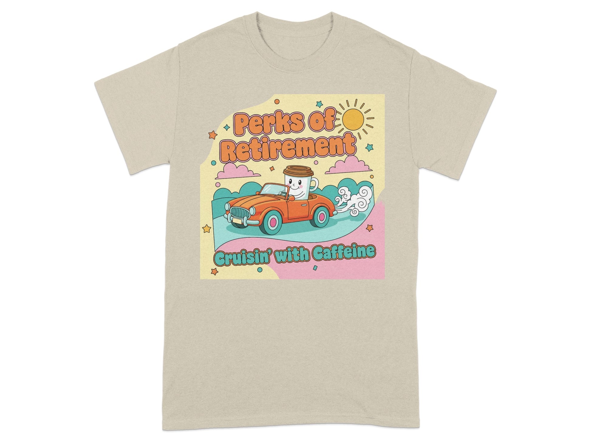 Perks of Retirement Cruisin with Caffeine T-shirt