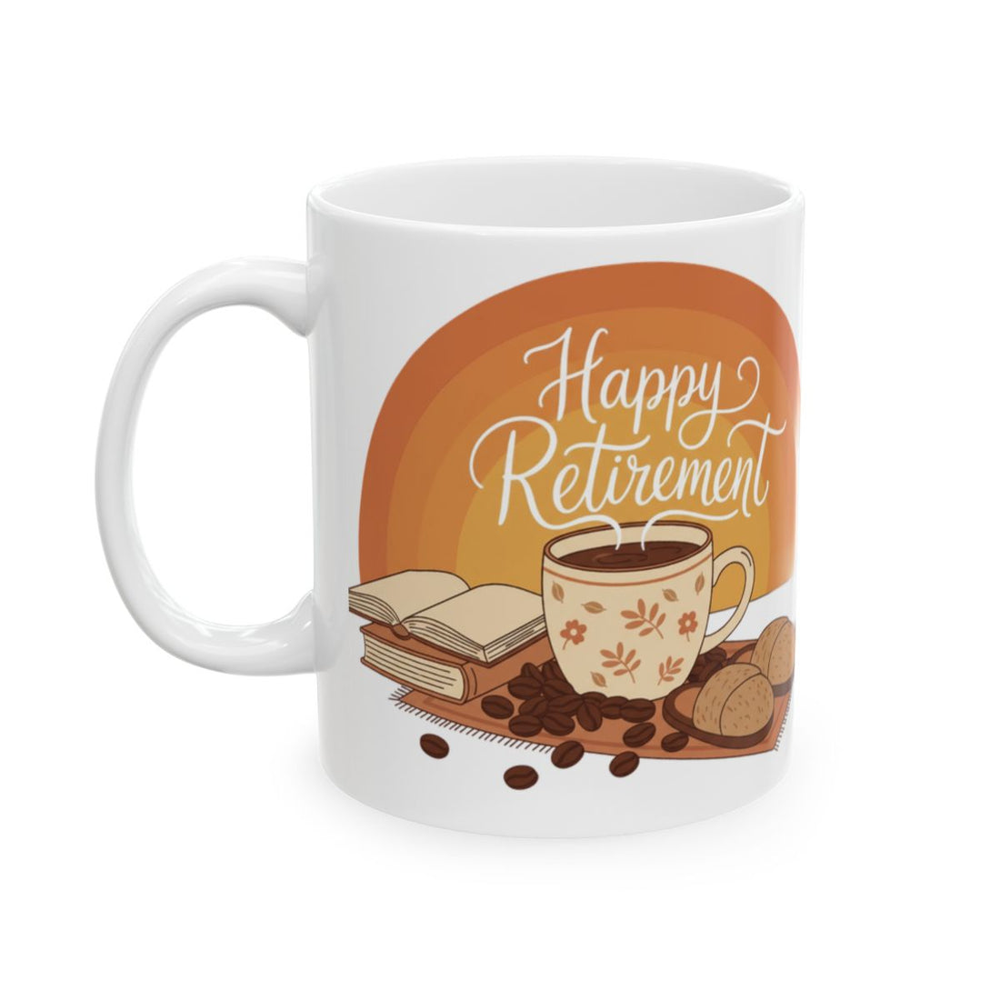 Happy Retirement with Coffee Design Mug