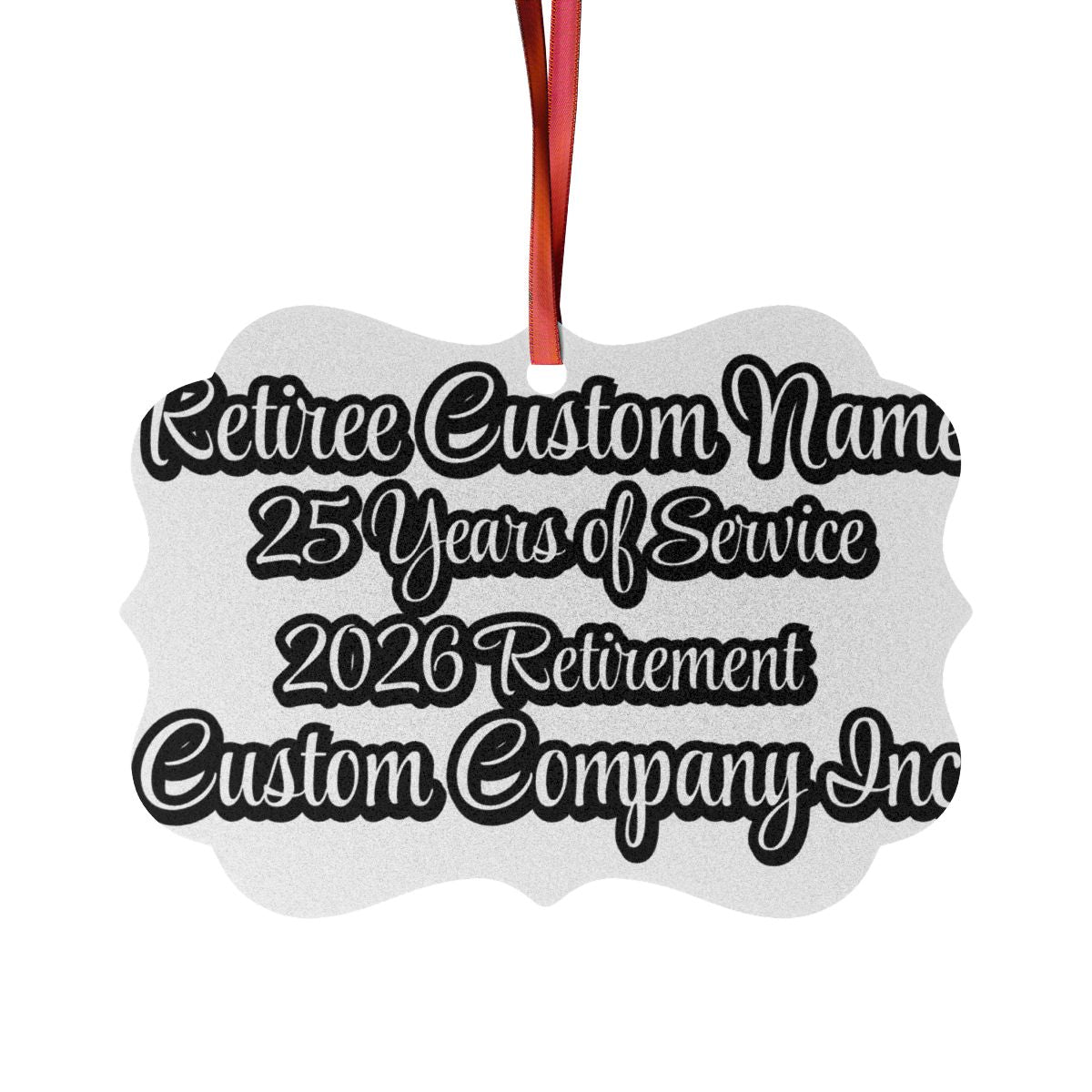 Retiree Custom Name 25 Years Of Service 2026 Retirement Ornament