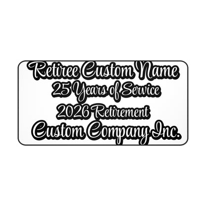 Customized Personalized Retirement desk mat or mouse pad for Retiree Gift - RetireeGifts