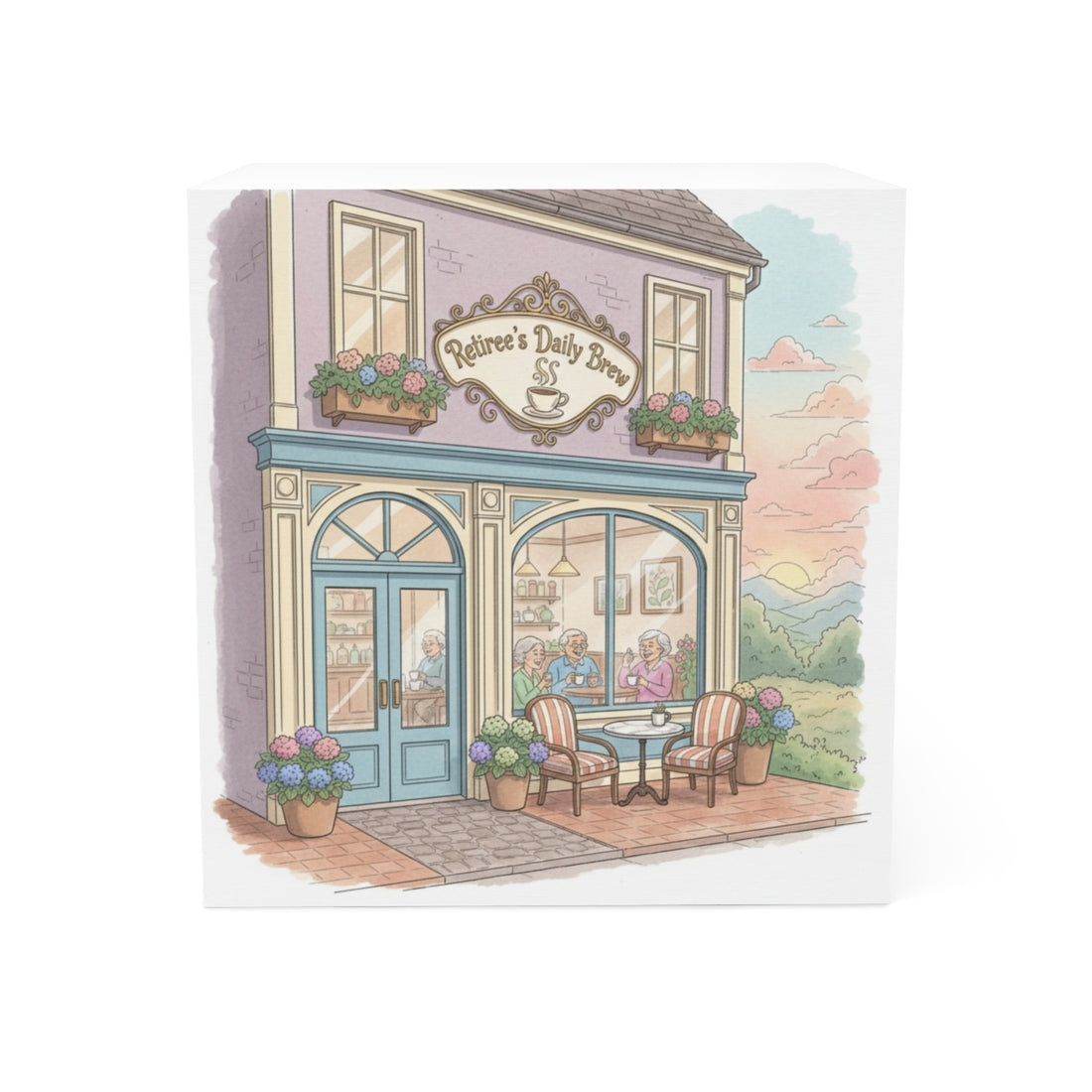 Retiree's Daily Brew Cafe Jigsaw Puzzle for Relaxation