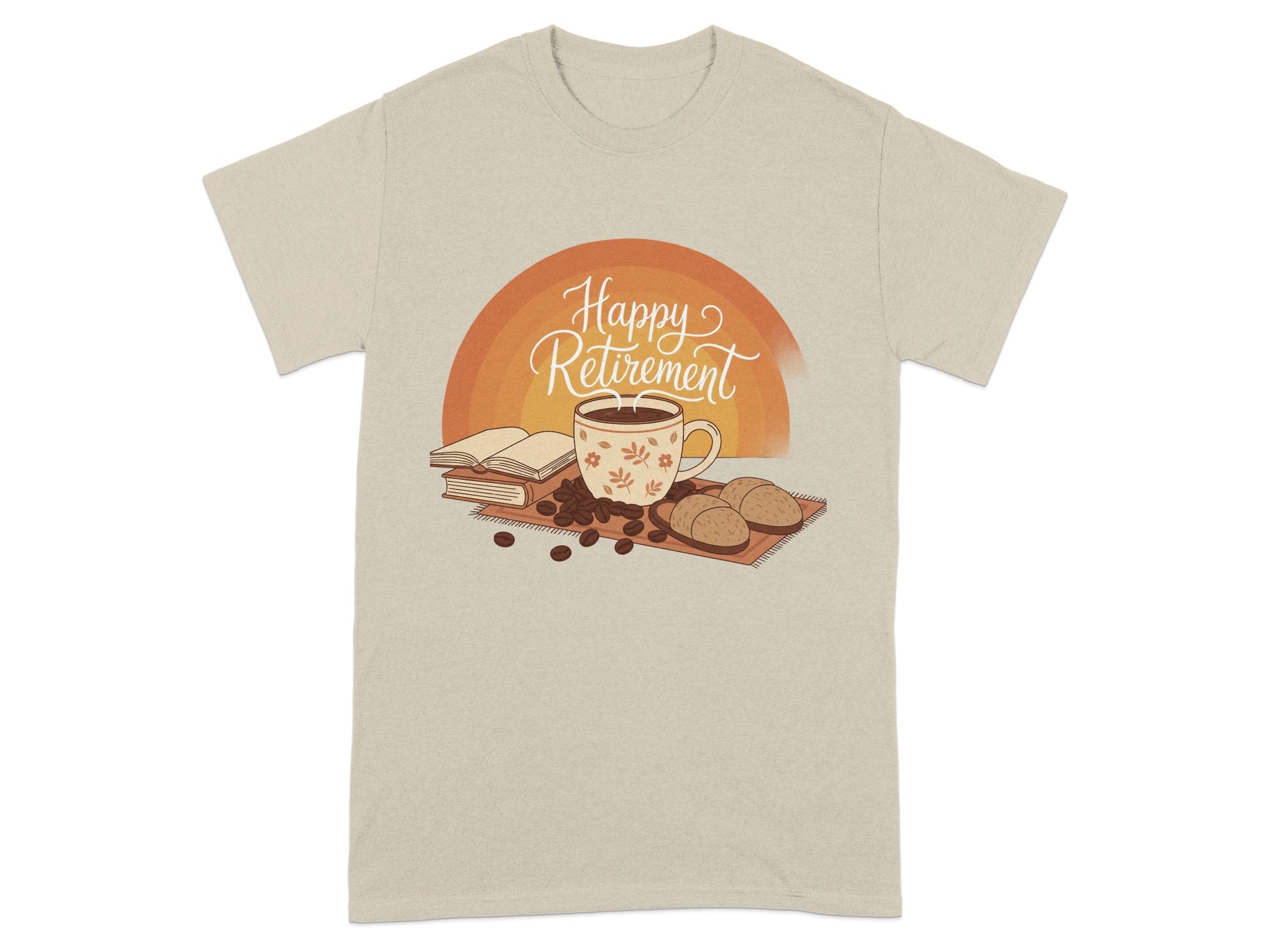 Happy Retirement Coffee Mug and Book Design T-shirt