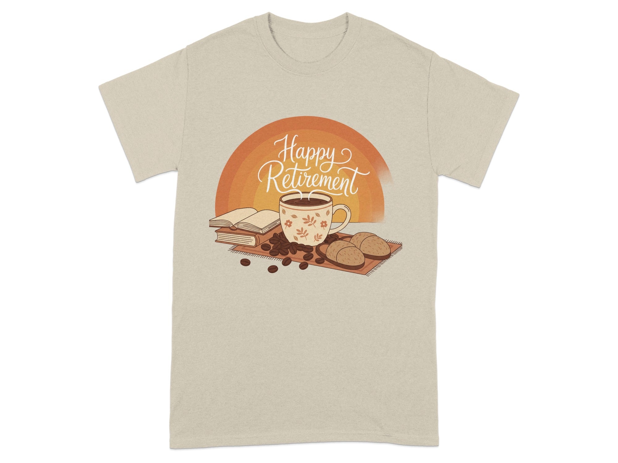 Happy Retirement Coffee Mug and Book Design T-shirt