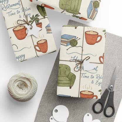 Happy Retirement Wrapping Paper for Special Occasions