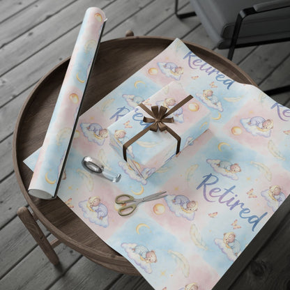 Retired Theme Gift Wrapping Paper with Baby Elephant