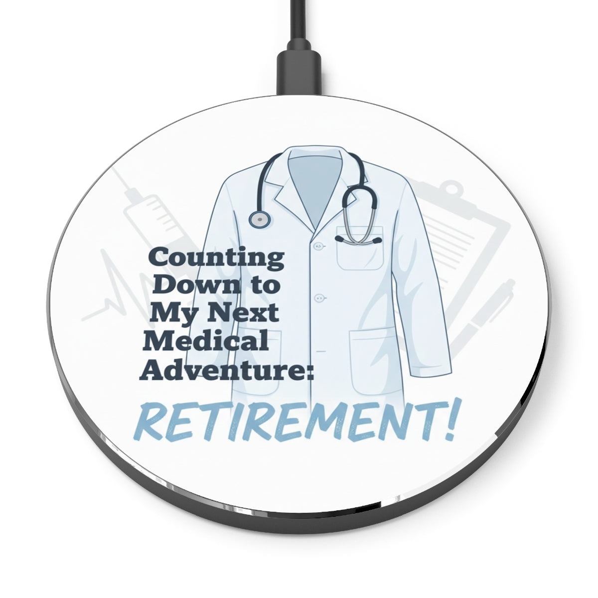 Counting Down To My Next Adventure Retirement |  Retirement | Unique Personalized Phone Stand or Phone Charger - Retiree Gifts Retirement Party