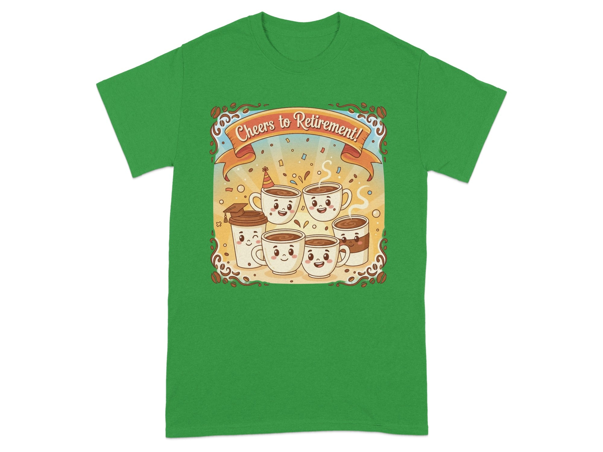 Cheers to Retirement Cute Coffee Cups T-Shirt