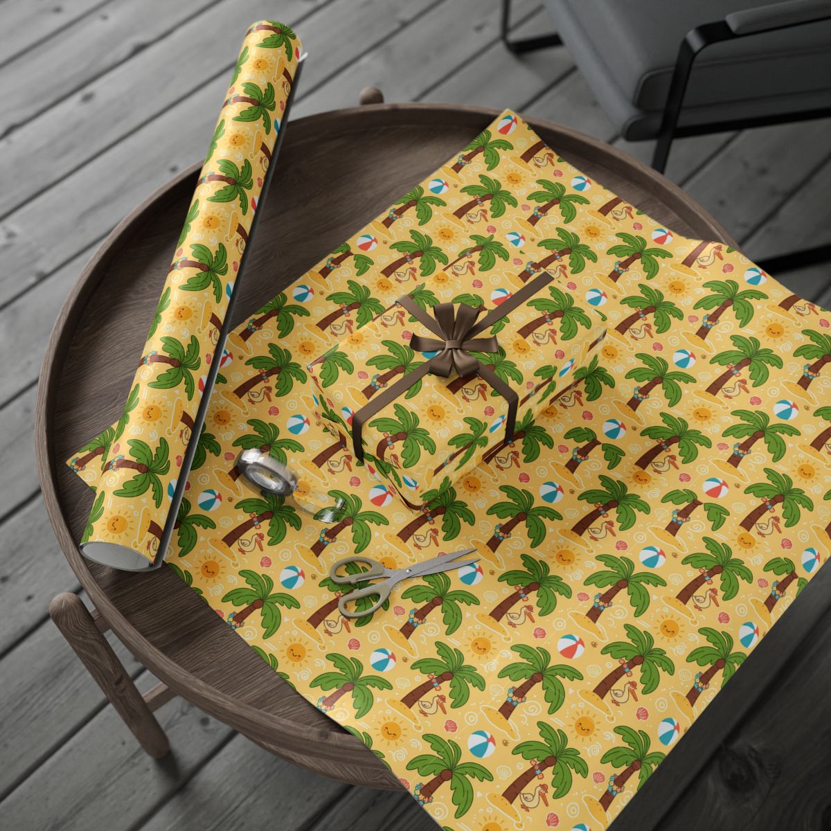 Tropical Themed Gift Wrapping Paper Roll product