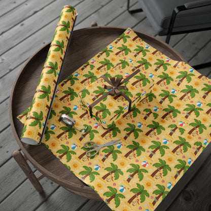 Tropical Themed Gift Wrapping Paper Roll product