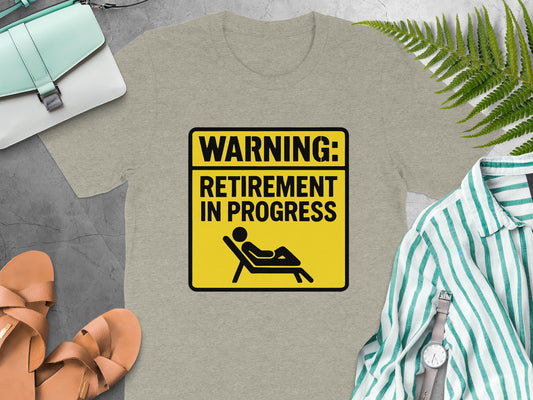 WARNING Retirement in Progress | The Golden Years Await | The Perfect Retirement Gift Soft Color Bella T-Shirts - Retiree Gifts Retirement Party