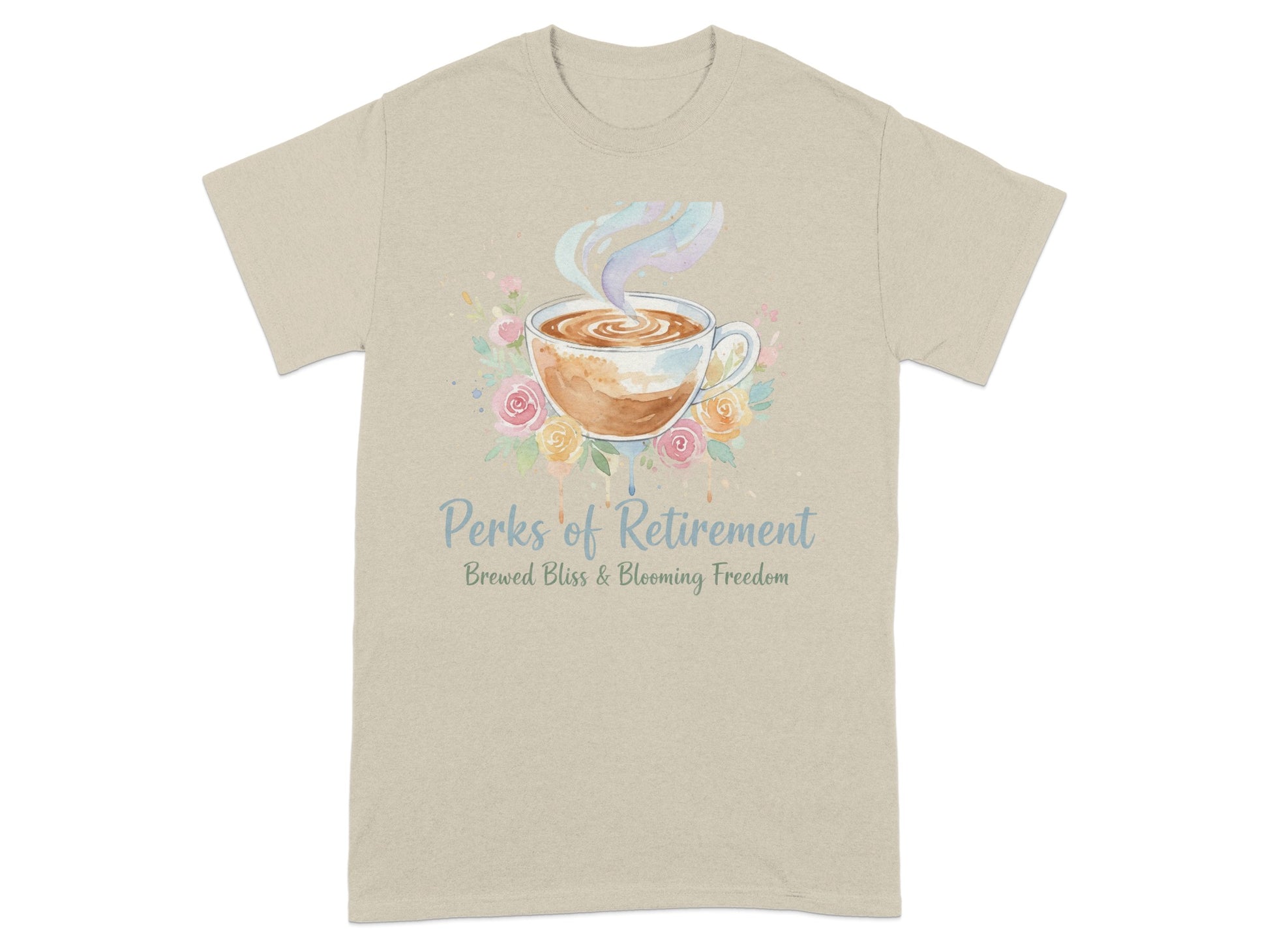 Perks of Retirement Brewed Bliss Blooming Freedom Shirt