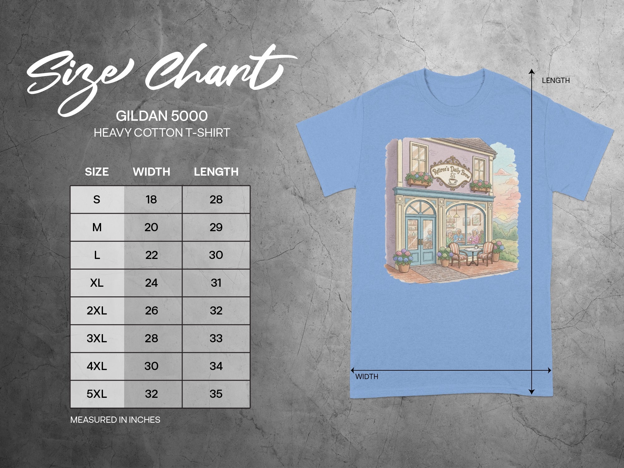 Charming Cafe Illustration T-Shirt