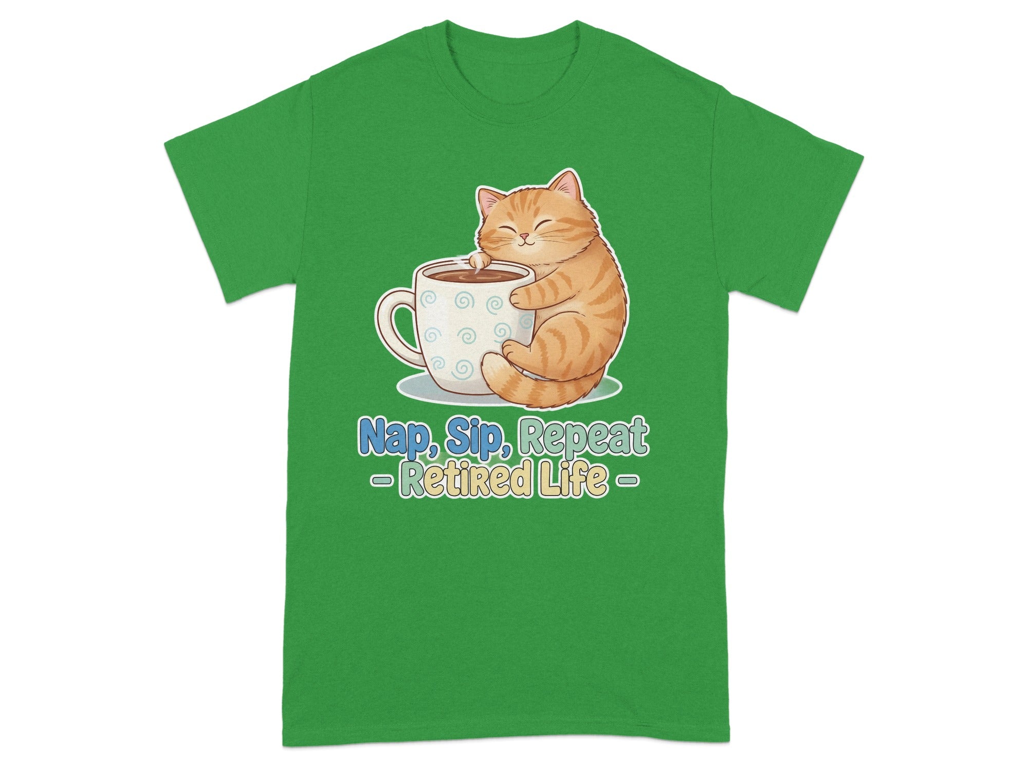 Nap Sip Repeat Retired Life Cat Lovers T-Shirt