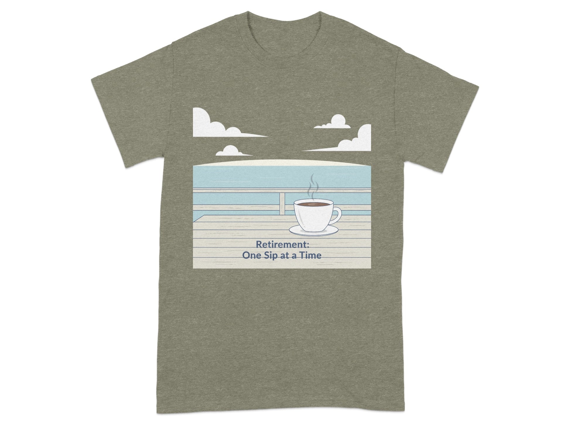 Retirement One Sip at a Time Print T-shirt